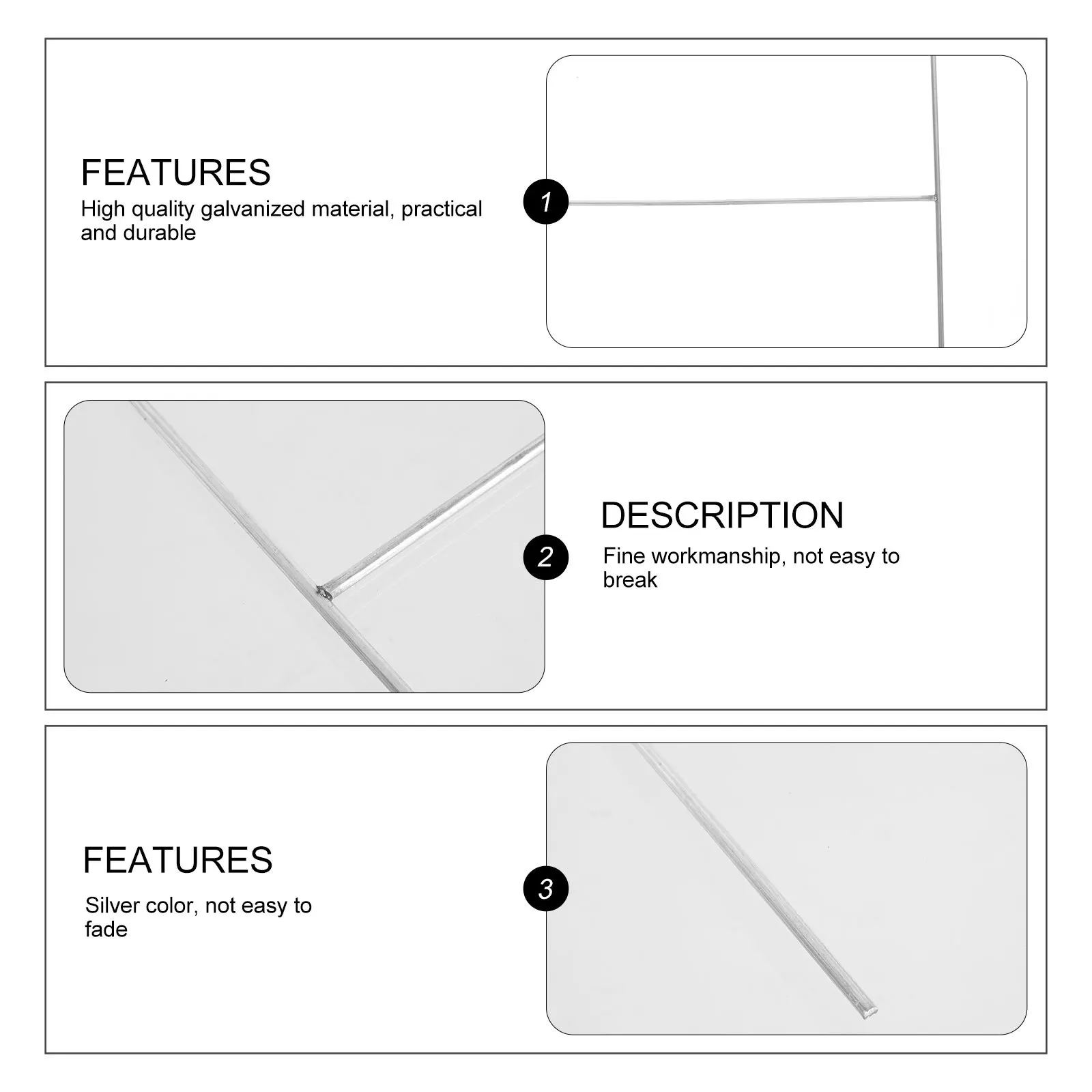 

3Pcs H Shape Holder Poster Stand Lightweight Design Multi-Functional Display Poster Stand