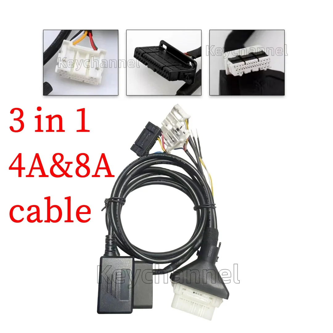 3 In 1 Toy30 Cable 4A 8A BA Connector Smart Key Cable 16pin OBD Cable for OBDSTAR K518 Xhorse Key Tool Plus for All Toyota Lexus