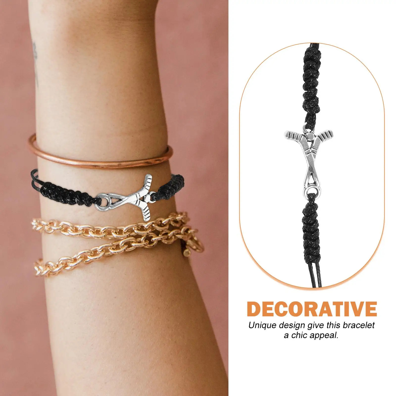 Хоккейный браслет из спортивного тематического сплава, износостойкий браслет на запястье, портативный, компактный, легкий, стильный, одинаковые подарки, одежда