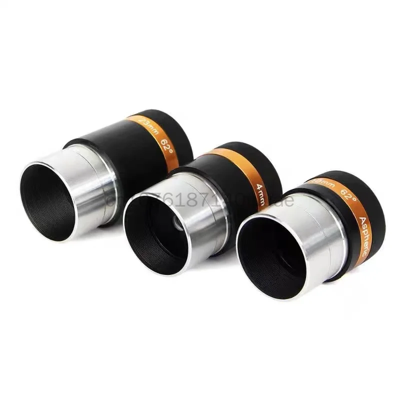 Astronomical Telescope Eyepiece Accessories 4mm/10mm/23mm 62 Degree 1.25 Inch Non Spherical Wide-angle HD Eyepiece