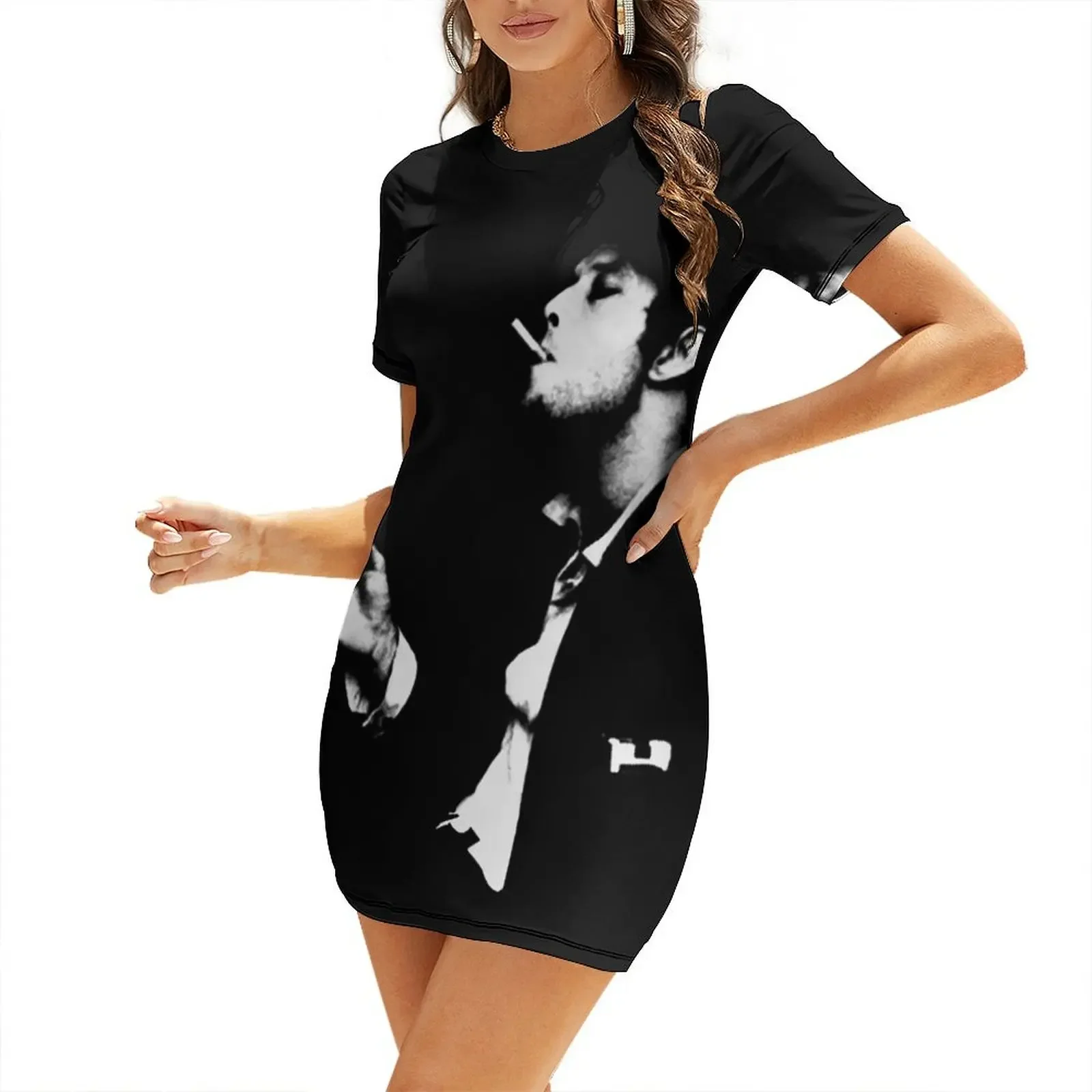 

Tom Waits icon Short-Sleeved Dress women's evening dresses 2025 womens dress Dress for pregnant women Dance dresses