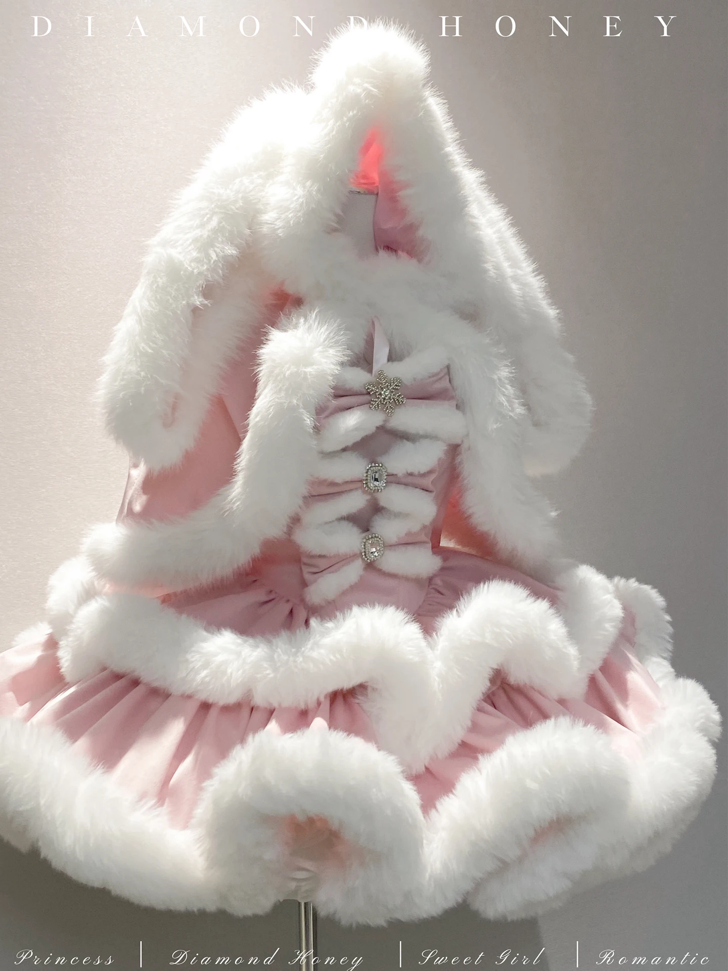 Vestido sin tirantes estilo princesa Lolita Original japonés, vestidos de cumpleaños para volver a la edad, capa de muñeca para niña dulce, abrigo cálido