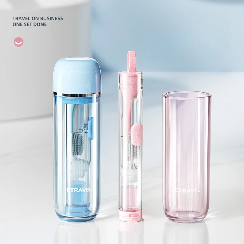 

Модная мини-дорожная кружка, портативный набор для мытья зубных щеток, дорожный органайзер для туалетных принадлежностей, многофункциональная кружка для полоскания рта