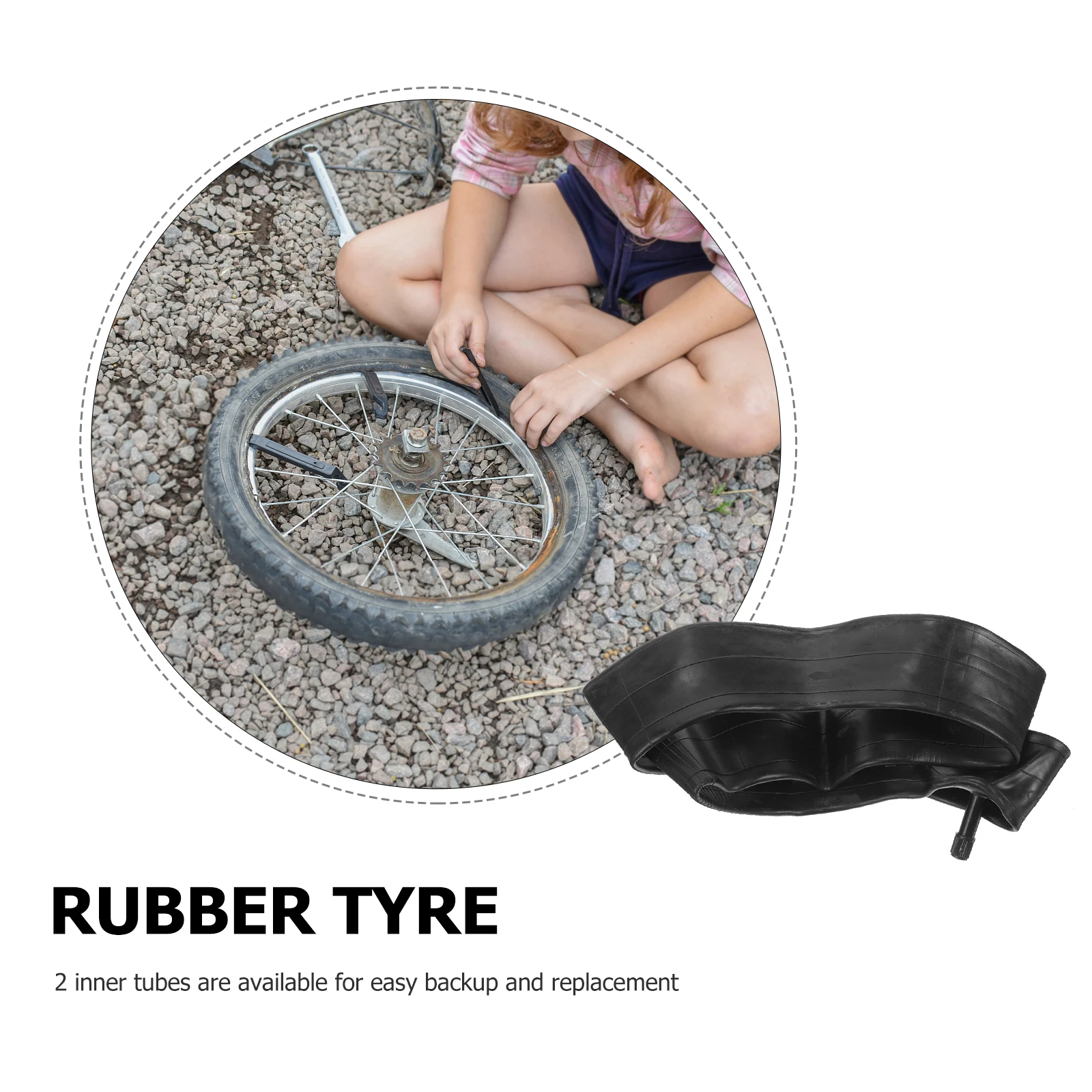

2pcs Inner 14 Inch Mountain Bike Interior Tire Shockproof Wear-Resistant Cycling Outdoor Professional Bike Tube For Replacement