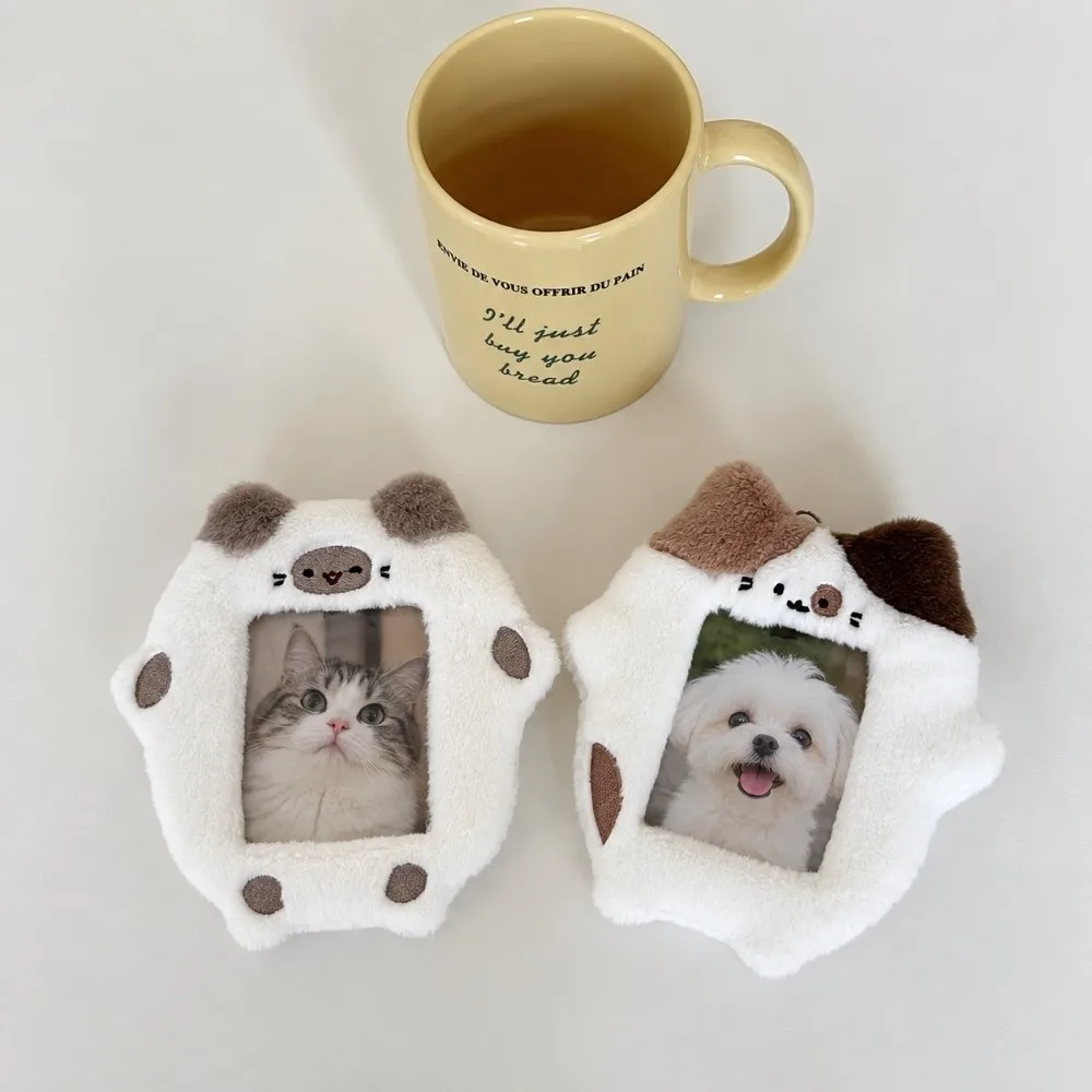 New Cute Cat Photocard Holder Picture Display Cow Cat Card Case Gray Idol Photocard Protector Gifts