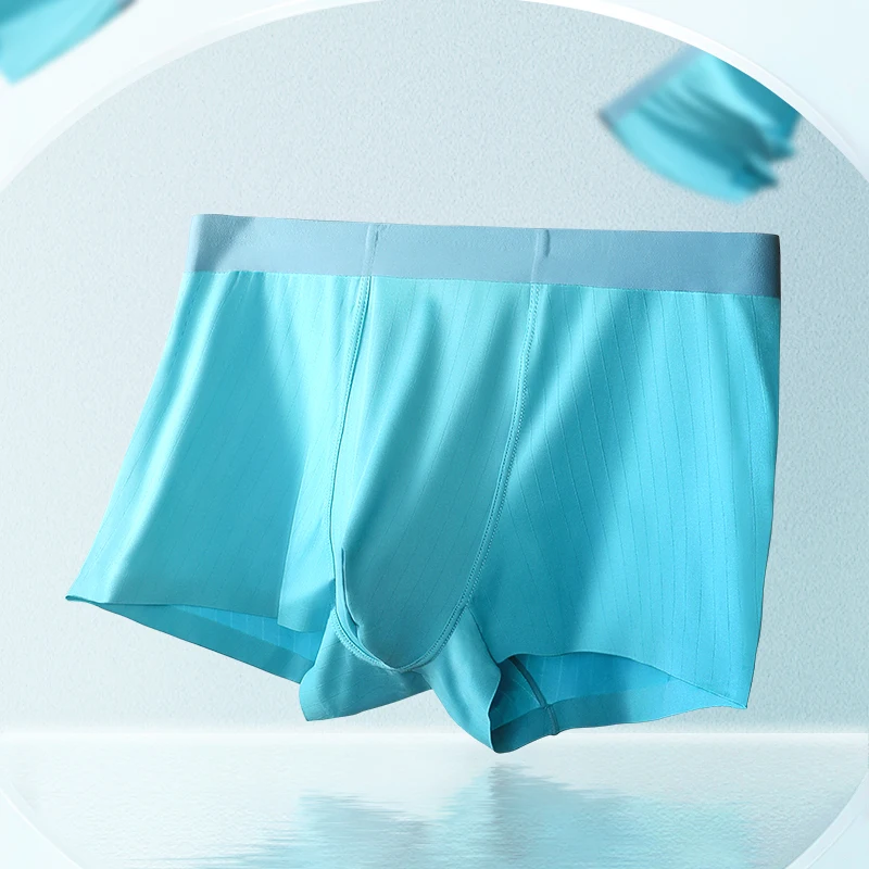 Celana Dalam Pria Boxer Sutra Es Pria Celana Pendek Sejuk Nyaman Tipis Musim Panas Celana Pendek Boxer Bergaya Kepribadian Kepala