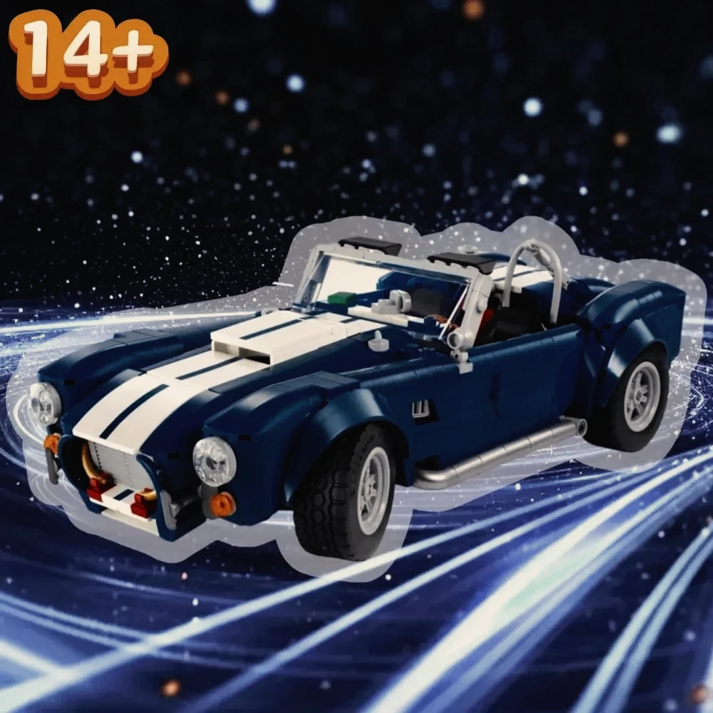 

Новинка 2023 года, 10357, синий и белый цвет, спортивный автомобиль, строительные блоки, игрушки-головоломки, коллекционные предметы, подарки на Рождество и день рождения