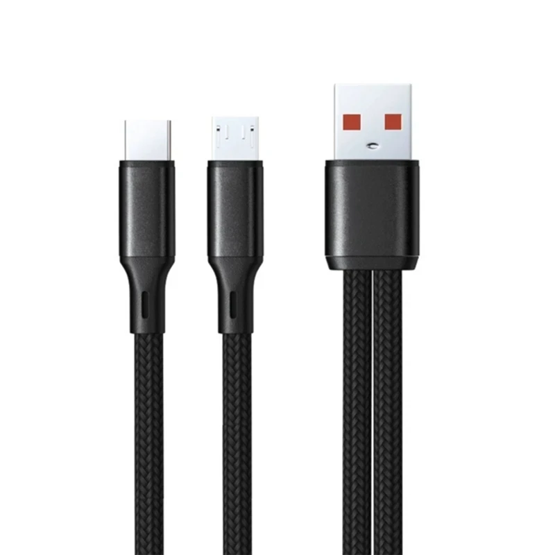 6A Fast Charging Dual Port Type-C Splitter Charging Cable Powered Device Cord Powered Up TYPE-C+TYPE-C Devices