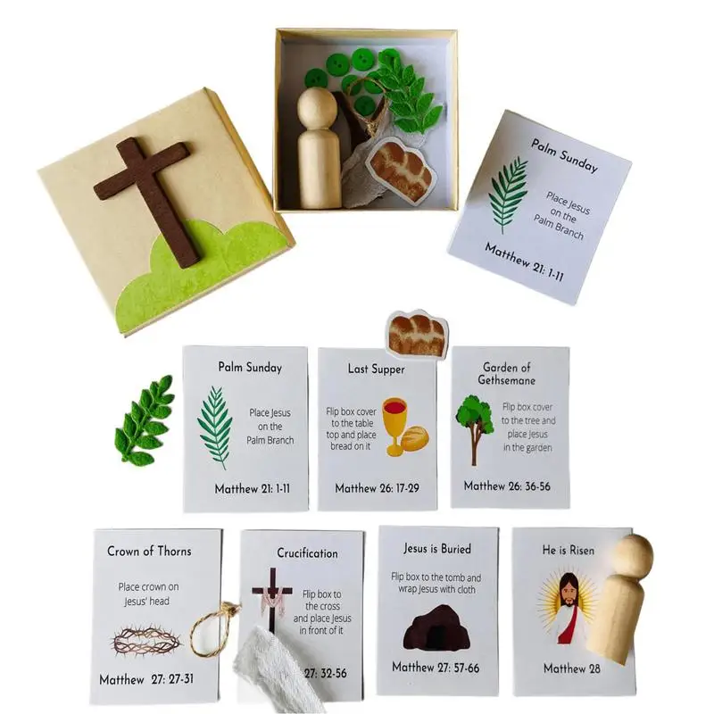 Holy Week Keepsake Holy Week Religious Decoration Easter Box Parent-Child Interaction Art Family Bible Study Keepsake For Father