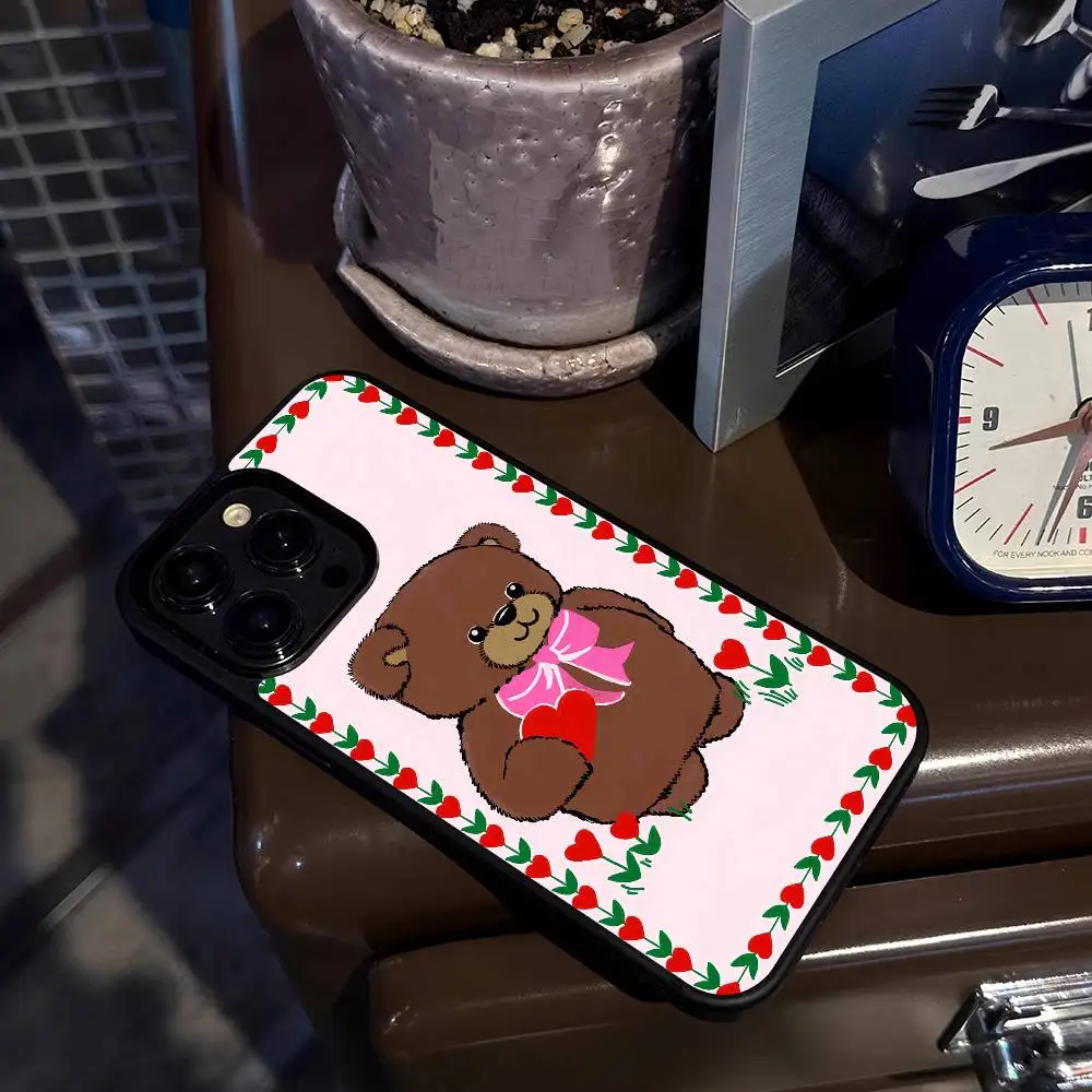 دانييل غيزيو تيدي بير Magsafe جراب هاتف آيفون 17 16 15 14 13 12 برو ماكس بلس الهواء هارد شل غطاء كامل سيليكون