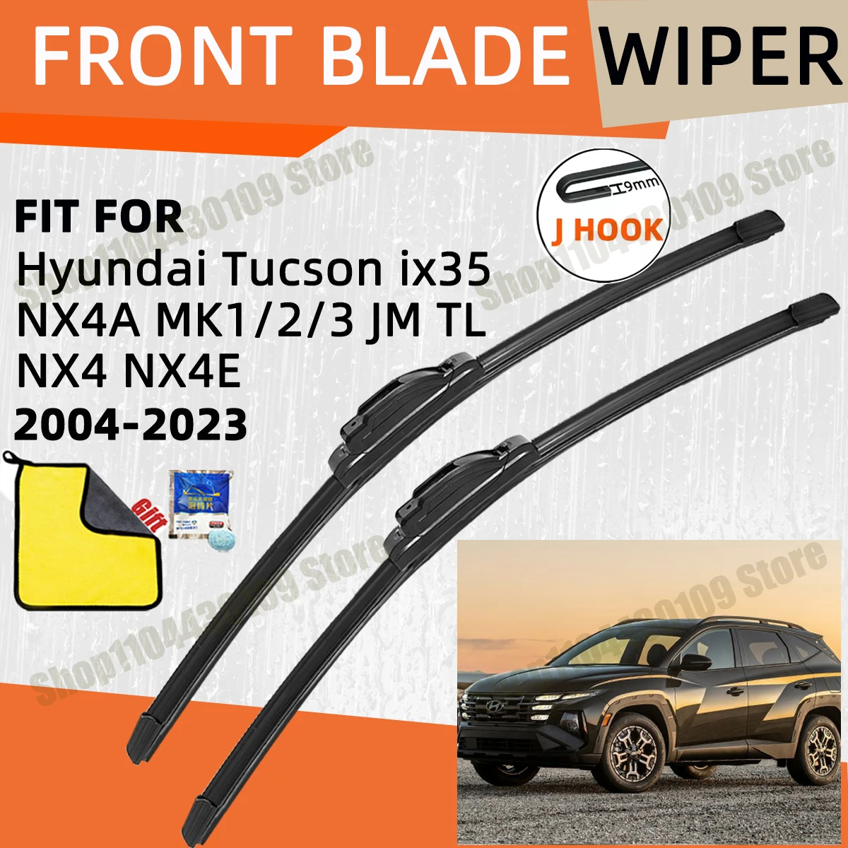 

Double Rubber Car Wiper for Hyundai Tucson ix35 MK2 MK1 JM NX4 NX4E NX4A TL MK3 Front Windshield Wiper Motors Multifunctional