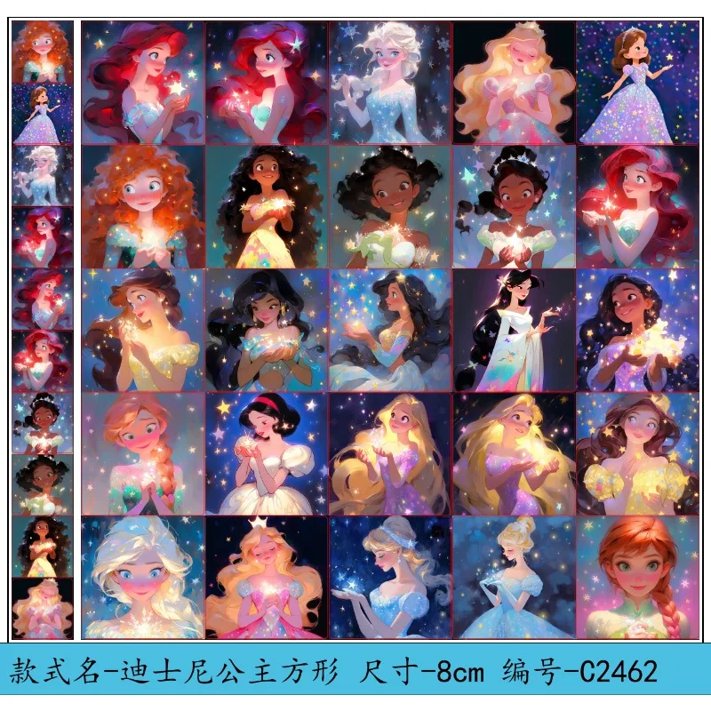 

Disney Princess Acrylic Patch, Beautiful Woman Double-sided Printing, Handmade DIY Accessory Material, Phone Pendant Multi-size