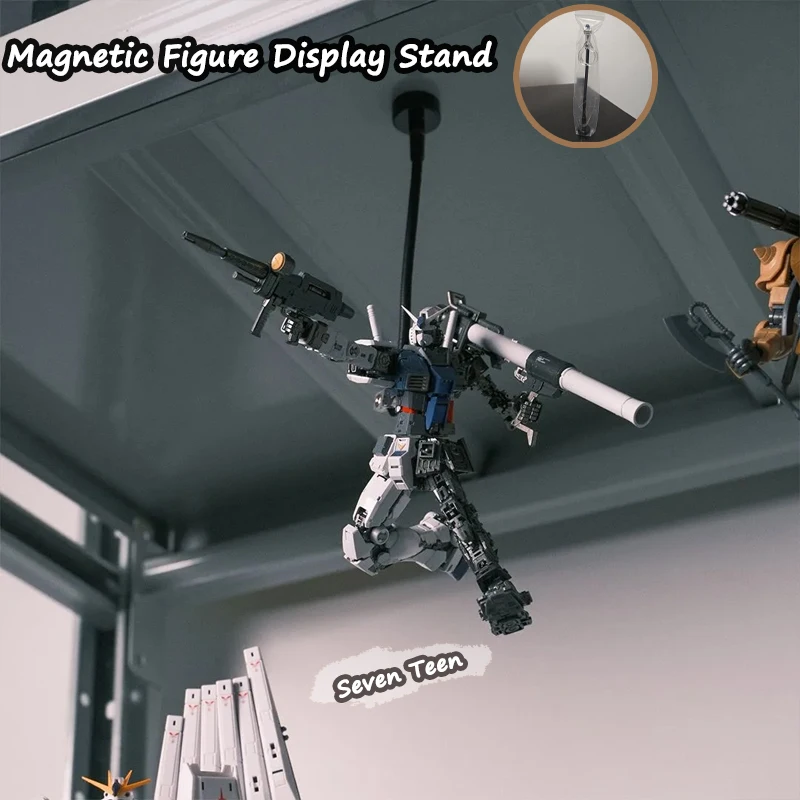 Soporte de Suspensión Magnético para Modelos HG RG, Soporte de Exhibición para Modelos a Escala Pequeña Gundam, Escala 1/144