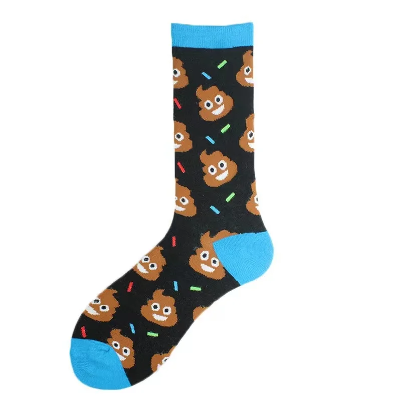 Calzini da uomo alla moda Animal Cartoon Dinosaur calzini di media lunghezza primavera e autunno Happy Street Cotton Trendy Socks Girl