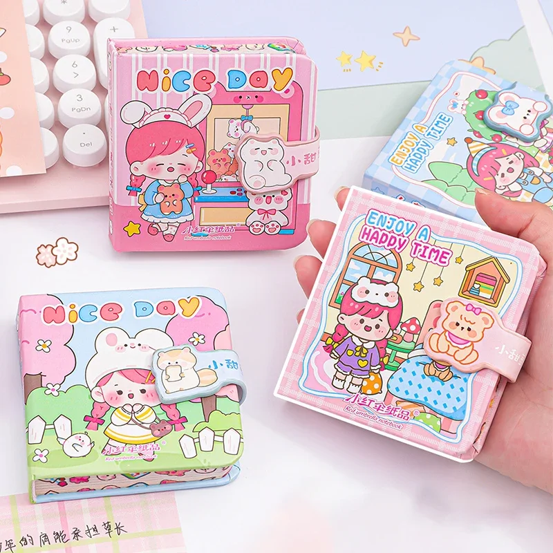 Kawaii Cartoon Notebook Mini Color Page Journal Planner Kawaii Notepad Portable Diary Handbook Agenda Organizer Cute Stationery