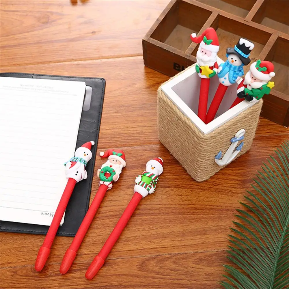 School Supplies  Creative Cartoon Xmas Refill Ballpoint Pen Adorable Ball Point Pen Lightweight   for Kids