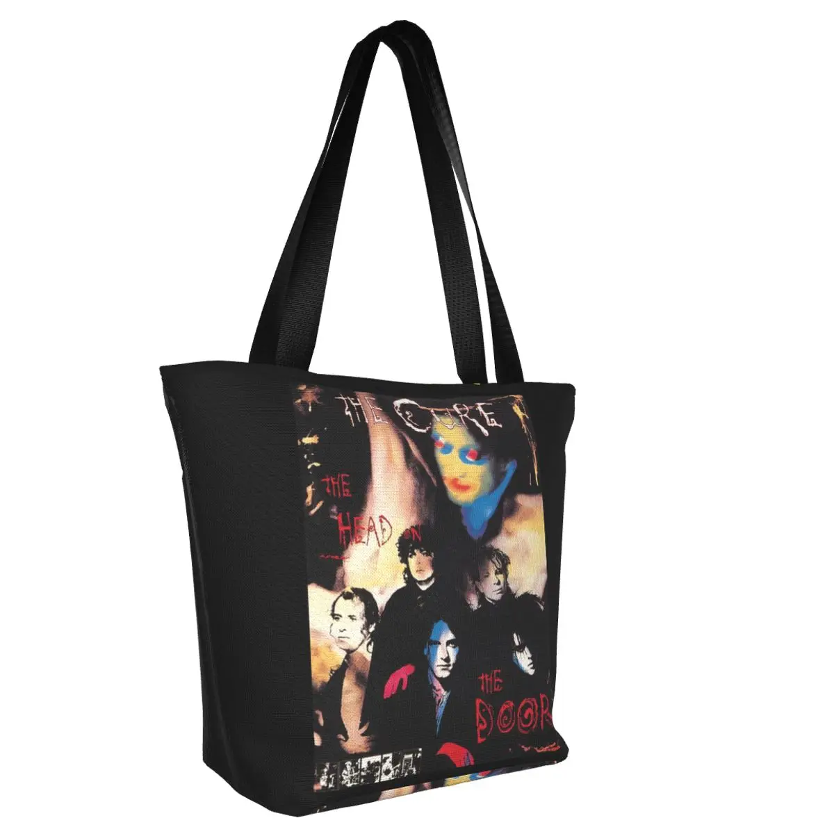 The Head On The Door Of The Cure Shopping Bag the cure music band boy england original punk Female Bulk Handbags  Outdoor Bags image 2