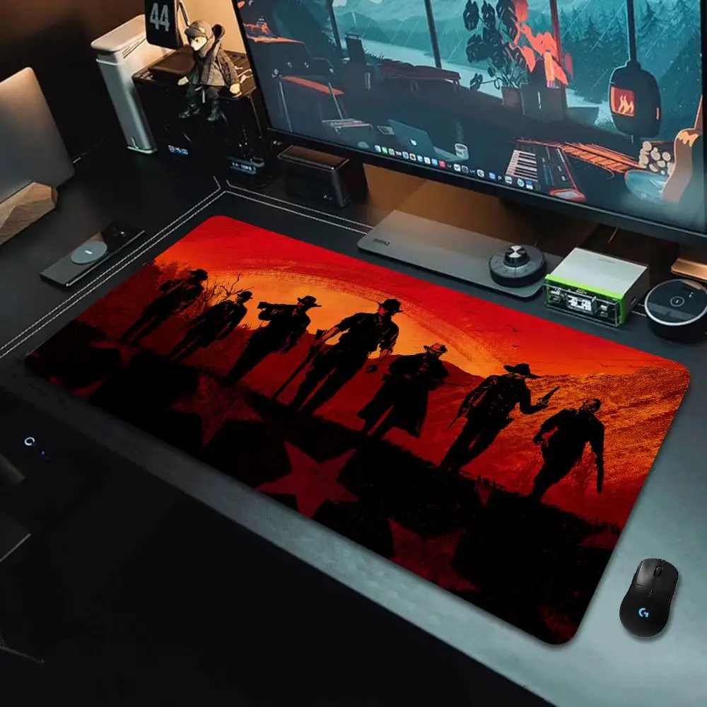 Teclado do jogo Red Dead Redemption 2 Borracha Mousepad para menina, bonito Anime Mouse Pad, tapete de mesa antiderrapante, acessórios fofos para