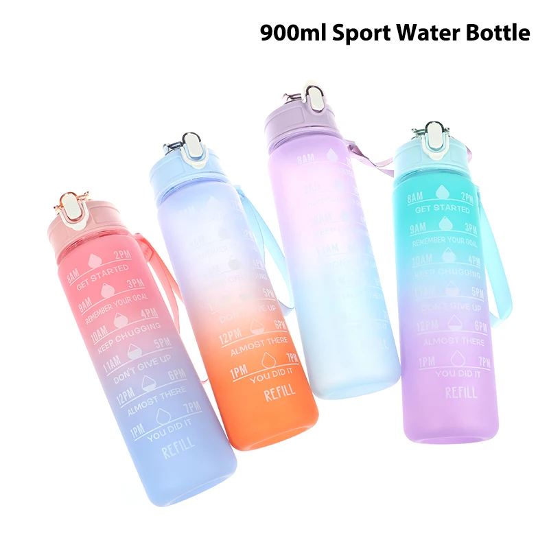 900ML Sport Water Bottle Leakproof Bottles Drinking Outdoor Travel Portable Water Bottle Gym Fitness Jugs