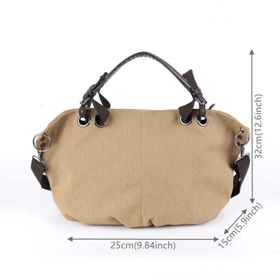 Women's Canvas Shoulder Bags Lady Messenger Bags High Quality Handbags Female Famous Brands Crossbody Bag Bolsos Travel Tote