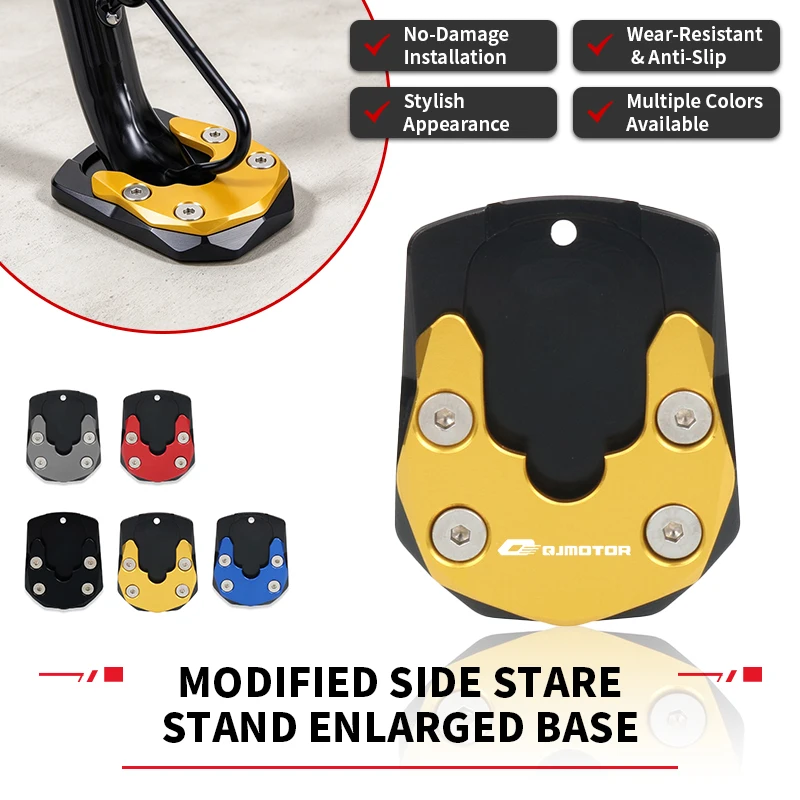 Fit For QJMOTOR FORT350 FORT 350 2022 2023 2024 Motorcycle Accessory CNC Kickstand Side Stand Extension Enlarge Pad
