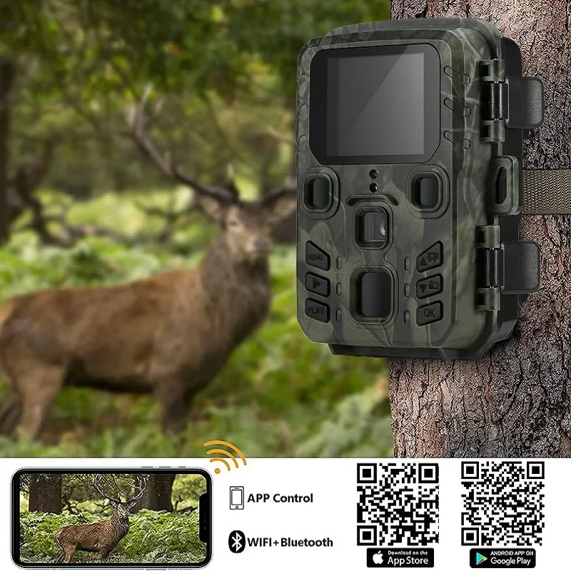 Suntekcam telecamera da caccia Trail telecamere per la fauna selvatica visione notturna esterna Photo Trap 20MP 1080P IP65 Cam Wireless impermeabile Mini301