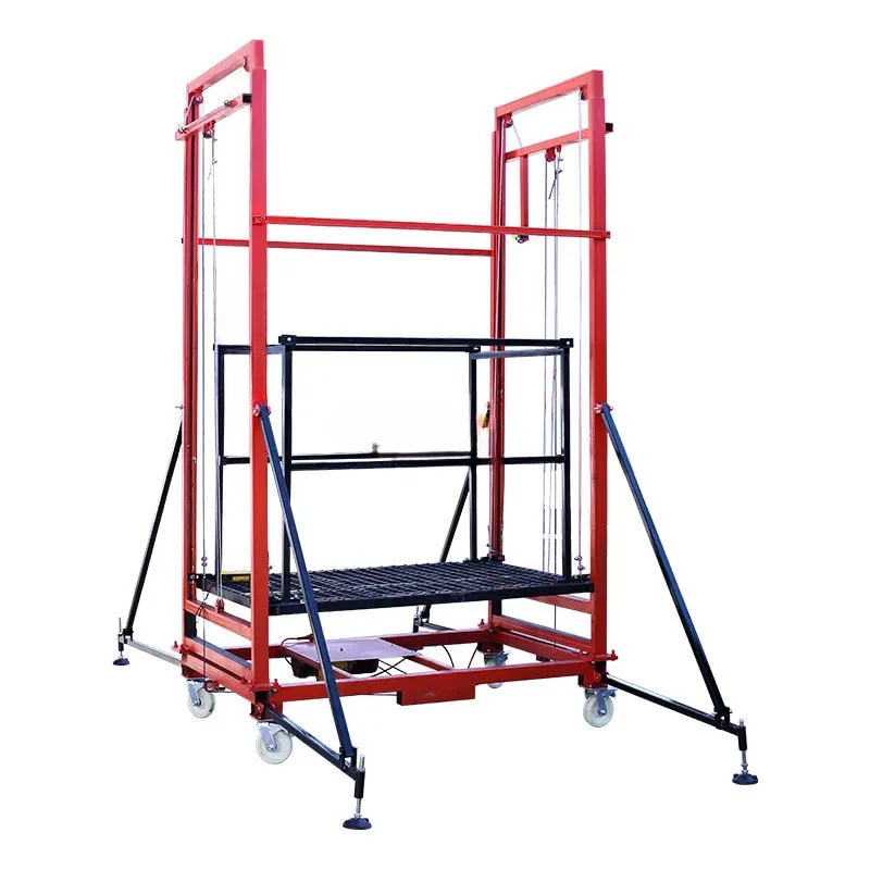 Electric scaffolding hydraulic press 5 meters intelligent mobile lifting platform foldable