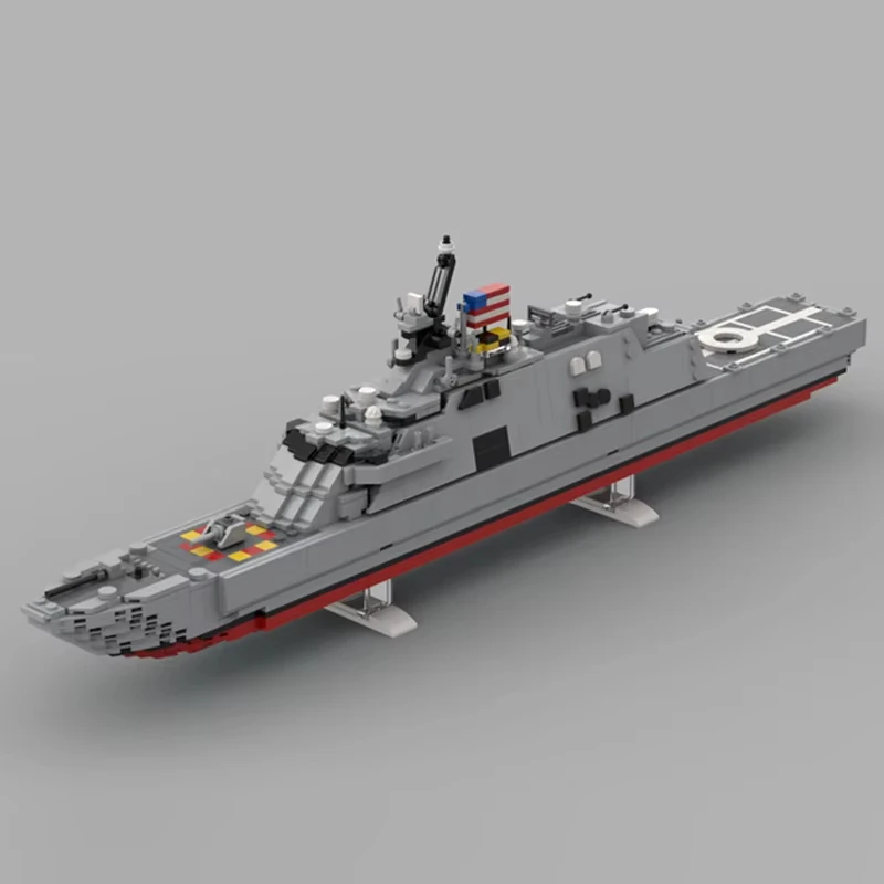 

1012 шт. MOC США Navy Freedom литурный боевой корабль модель DIY сборка строительный блок игрушка детский подарок на день рождения