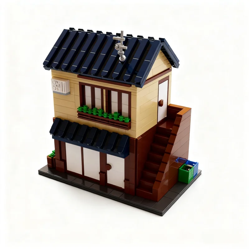 1099 قطعة MOC منزل خلق نموذج اللبنات العمارة تجميع فكرة التعليم هدية الكريسماس الطوب الاطفال لعبة عيد ميلاد #3