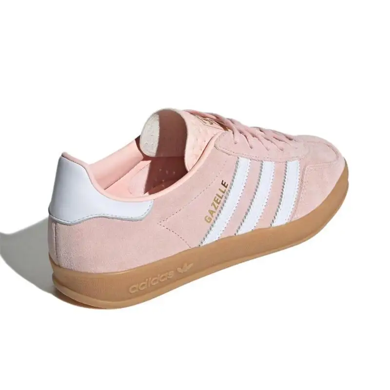 Adidas Gazelle Indoor Comfortable Cushioning, Anti Slip, Wear Resistant Suede Leather Versatile Training Shoes for Women Pink