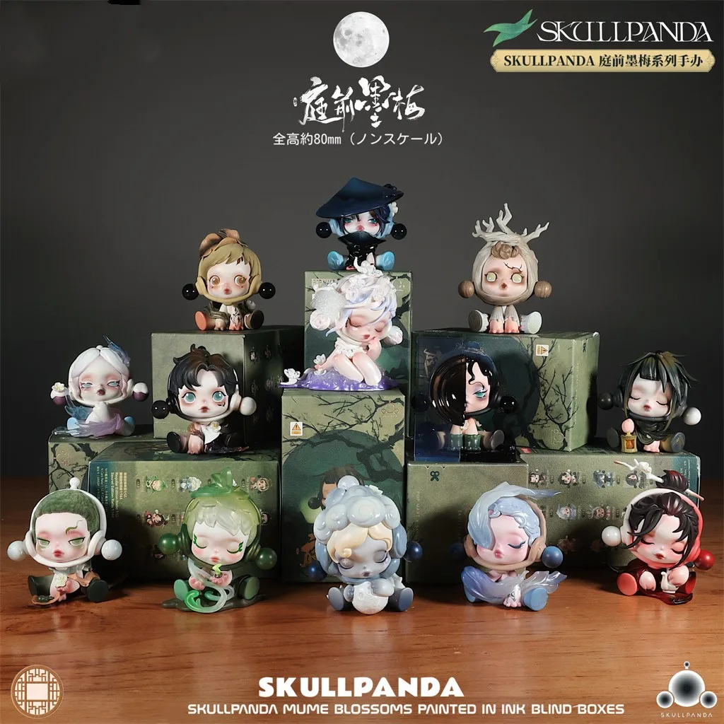 

Original Skullpanda The Ink Plum Blossom Series Blind Box Guess Bag Mystery Box Toys Doll Cute Anime Figure Desktop Ornaments