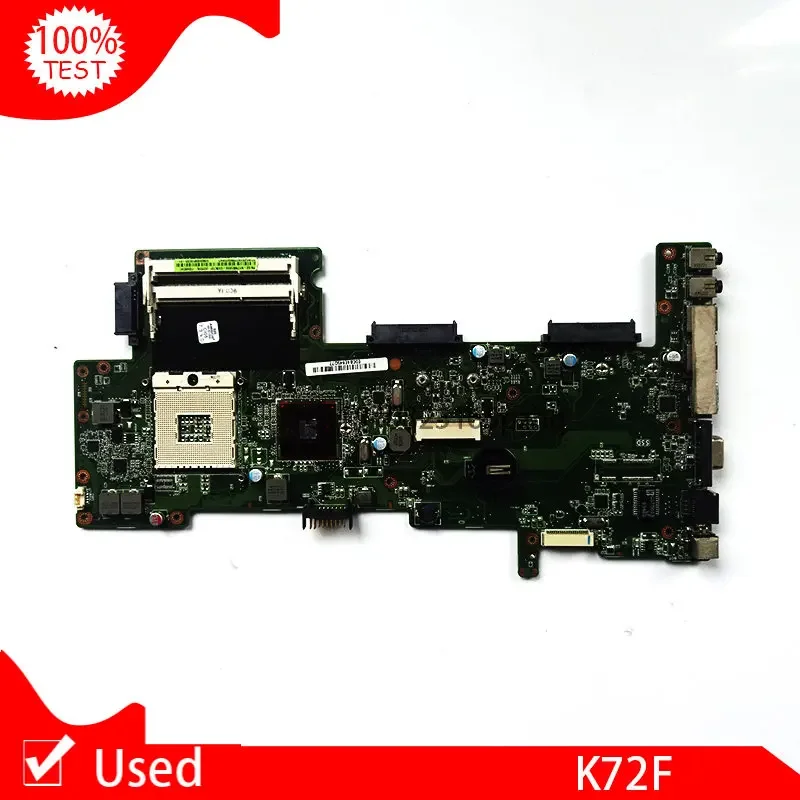 Used K72F Laptop Motherboard For ASUS  Mainboard PGA989 HM55 Main Board