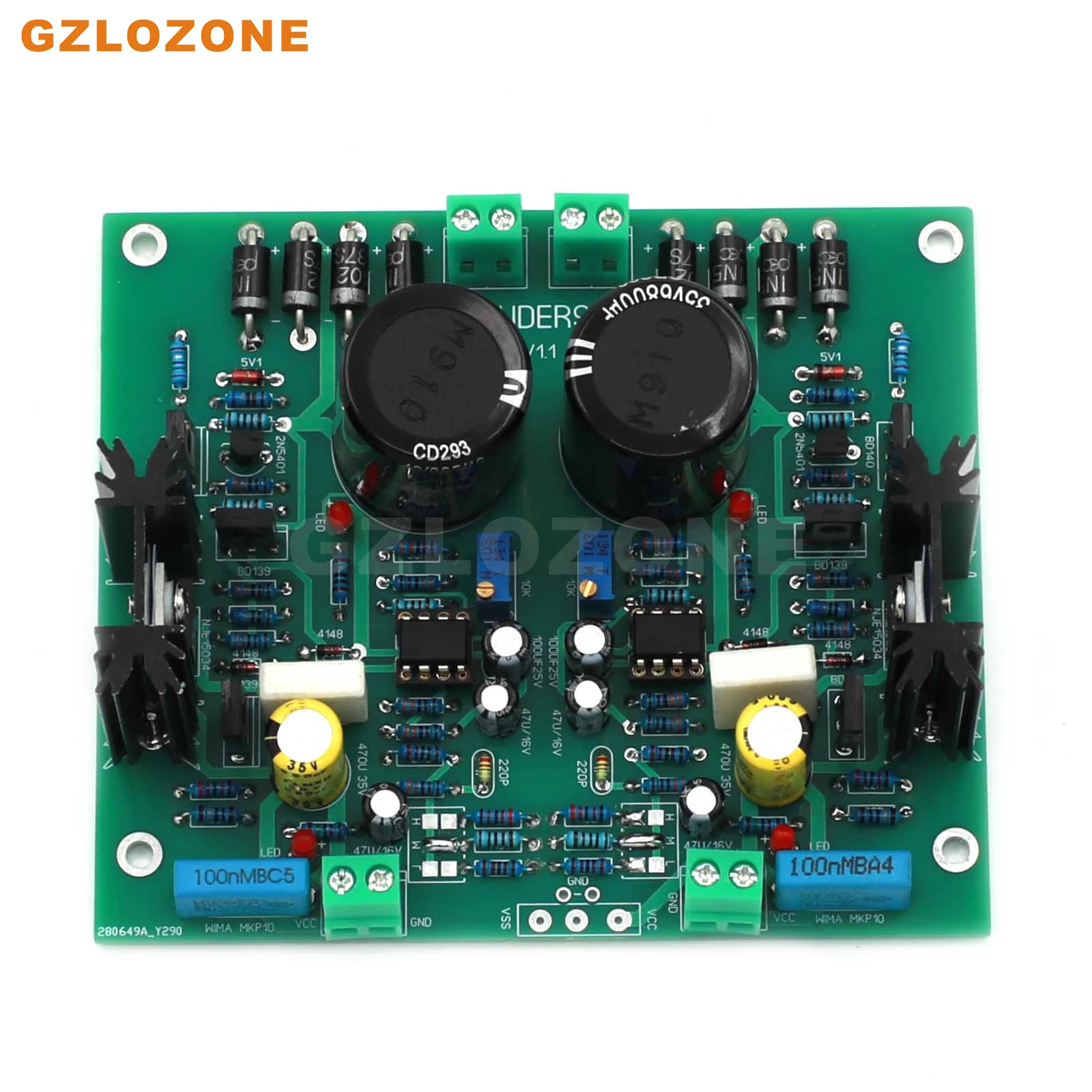 Base on STUDER 900 Circuit 2 Way Power Supply DIY Kit/Finished Board For Preamplifier/DAC DC 5-24V