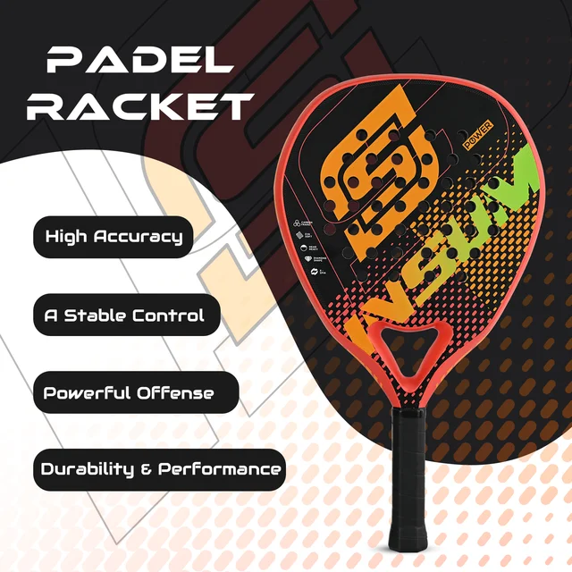INSUM Padel Racket Lightweight Padel Tennis Racquets With Diamond Shape & Anti-Vibration System Suitable For Beginner To Advance 5 INSUM Padel Racket Lightweight Padel Tennis Racquets With Diamond Shape & Anti-Vibration System Suitable For Beginner To Advance 5