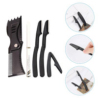 Beard Styling Kit Folding Shavers Wear resistant Reusable Shaper Comb Portable Travel Men Accessory Household Beard Comb