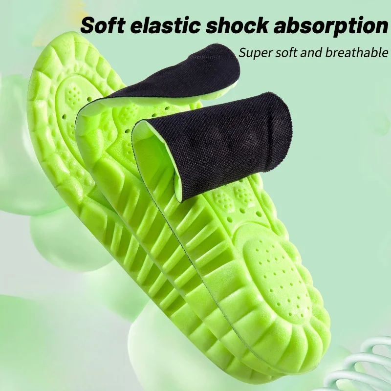 1 Paar 4D-Sport-Einlegesohle, weich, hohe Elastizität, orthopädische Einsätze zur Fußgewölbeunterstützung für Füße, Plantarfasziitis-Einlegesohle