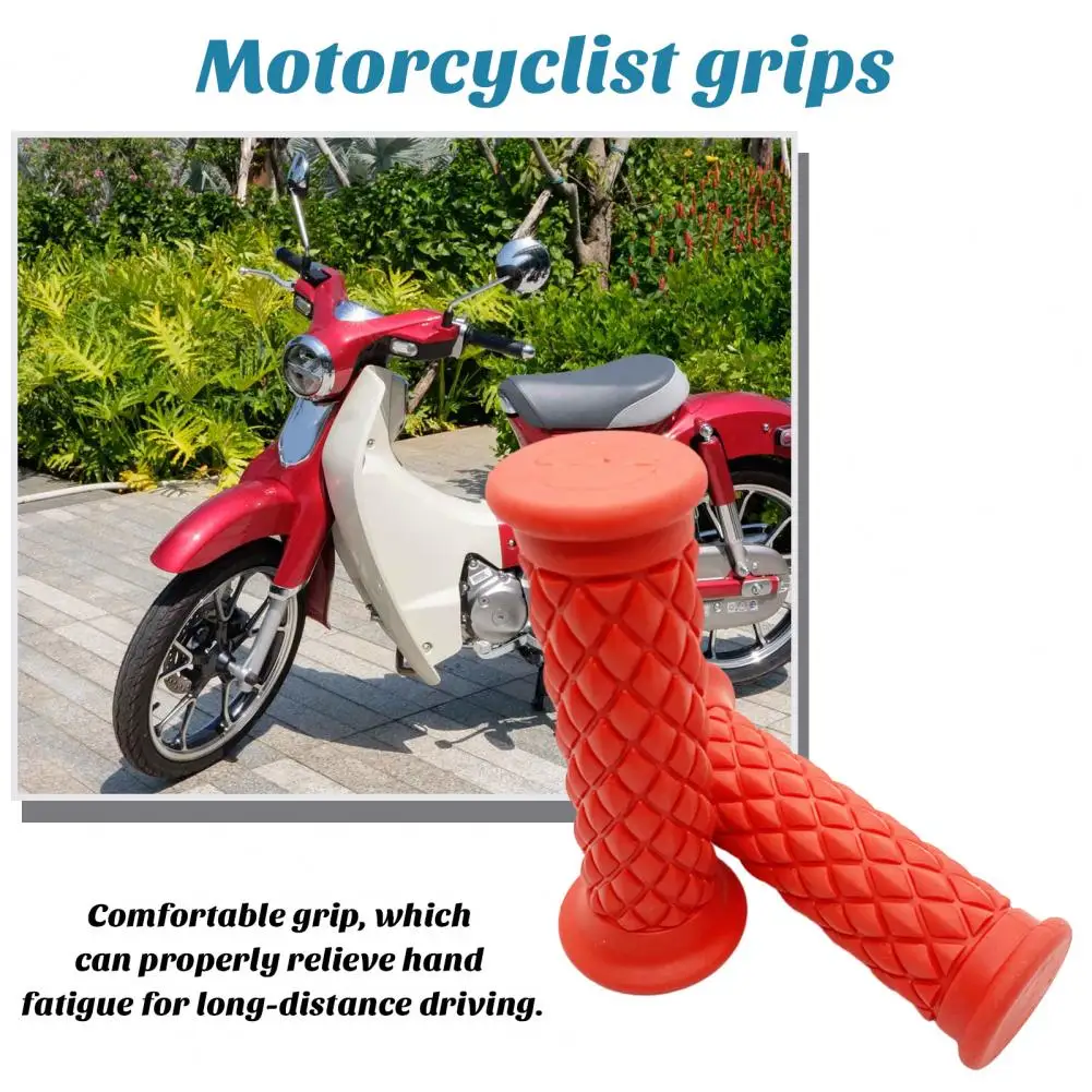 1 Pair Motorcycle Grips Non Slip Rubber Bar End Thruster Grip 22mm Motorcycle Hand Handlebar Grips Thruster Grips for Motorcycle