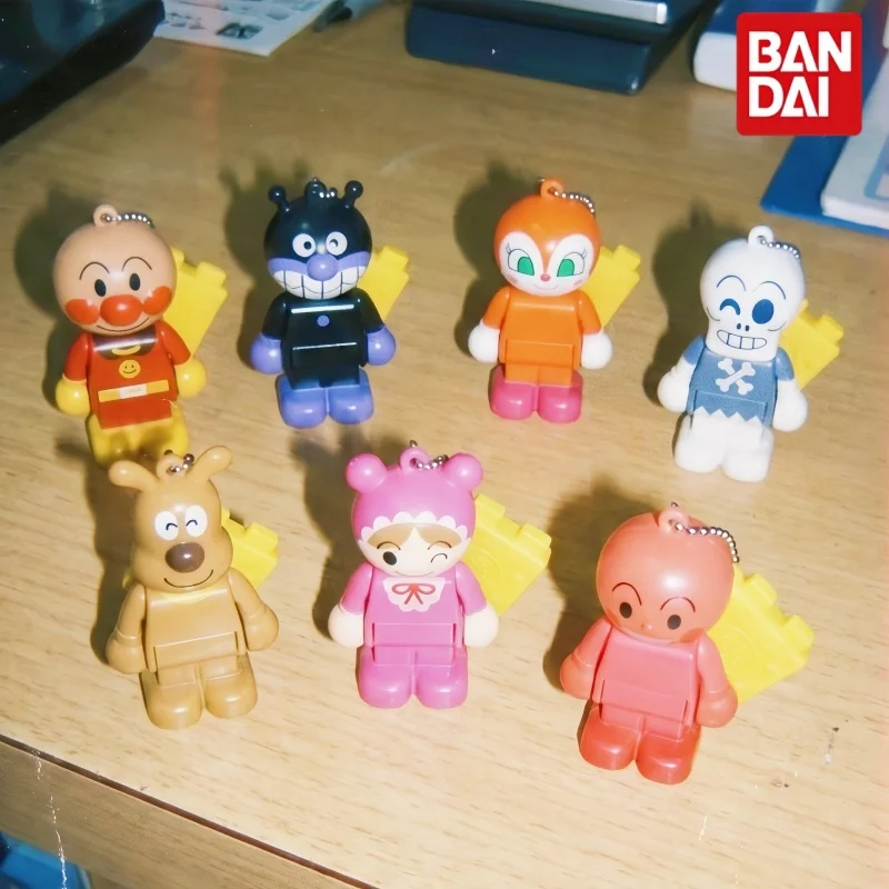 

Bandai Gashapon Block Labo Building Block Figure Keychain Anpanman Series 15 Collectible Pendant Decorative Bag Accessory