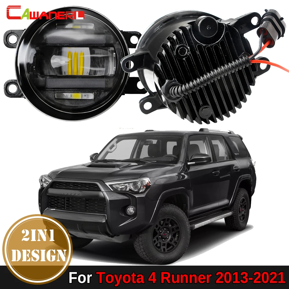 

2IN1 LED Fog Light with DRL Function For Toyota 4Runner 4 Runner 2013-2021 36W Car Glass Lens Fog Daytime Running Lamp H11 12V