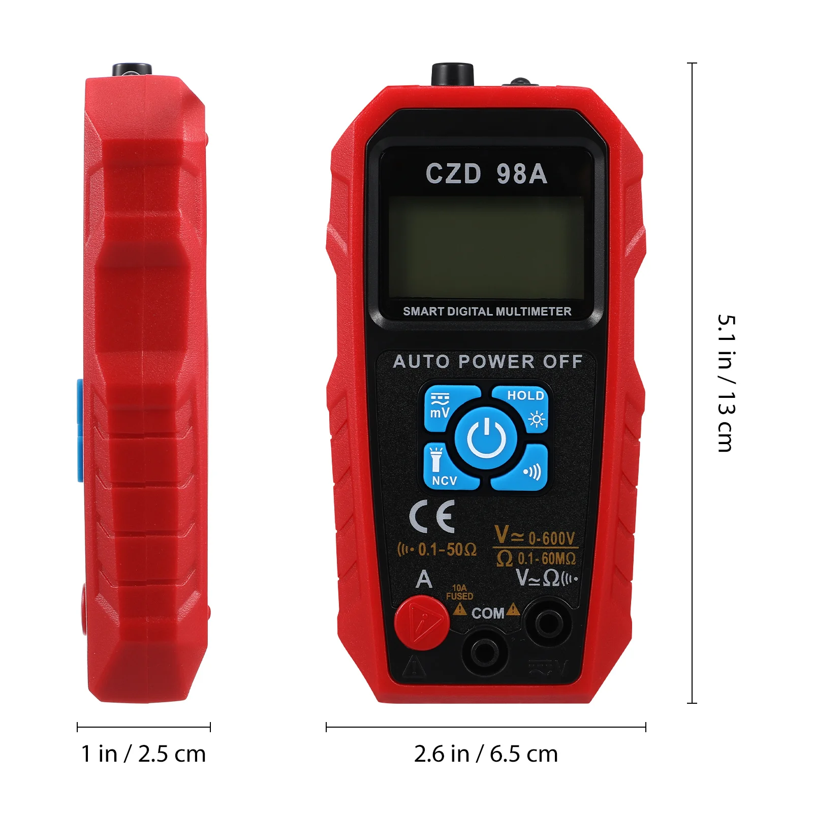 Lightweight Digital Multimeter Auto Ranging Large LCD Screen Flashlight Voltage Current Tester for Professionals and Enthusiasts