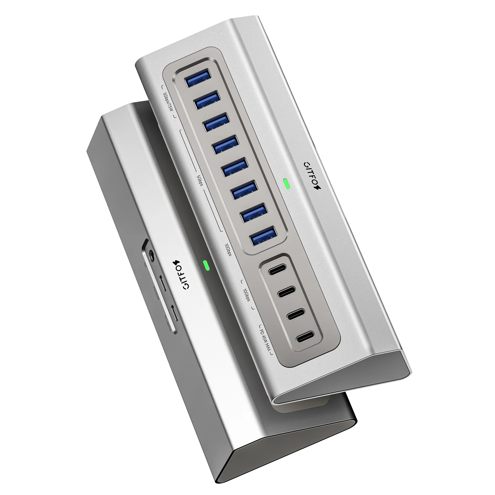 

Gitfos Powered USB Hub,15 in 1 USB 3.2 Hub, 10Gbps, 7 USB A 3.0 Ports,for PC,Laptop,MacBook,iPad