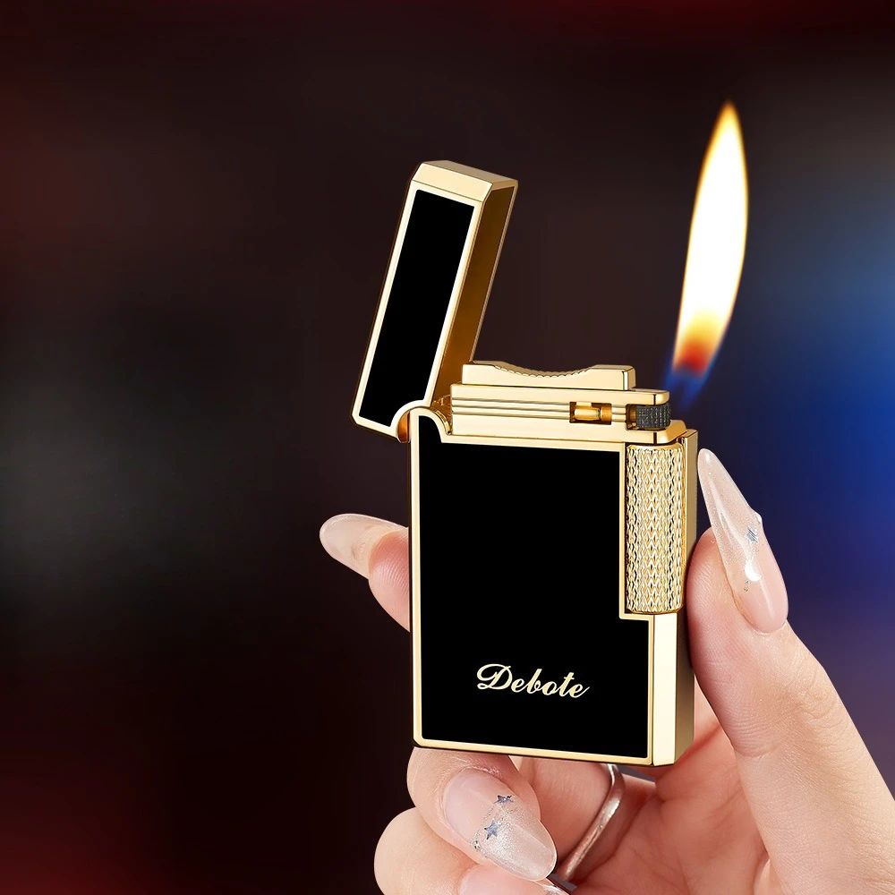 New Personalized Metal Loud Sound Gas Lighter, Side-sliding High-end Business Gift Lighter, A Holiday Gift for Your Boyfriend
