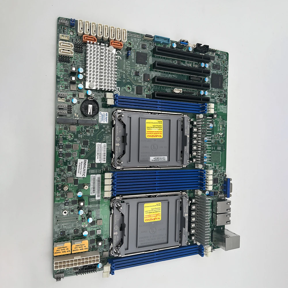 Server Motherboard For Supermicro LGA-4189 C621A Dual LAN With Intel i210 Xeon Scalable Processors PCI-E 4.0 SATA3 X12DPL-i6