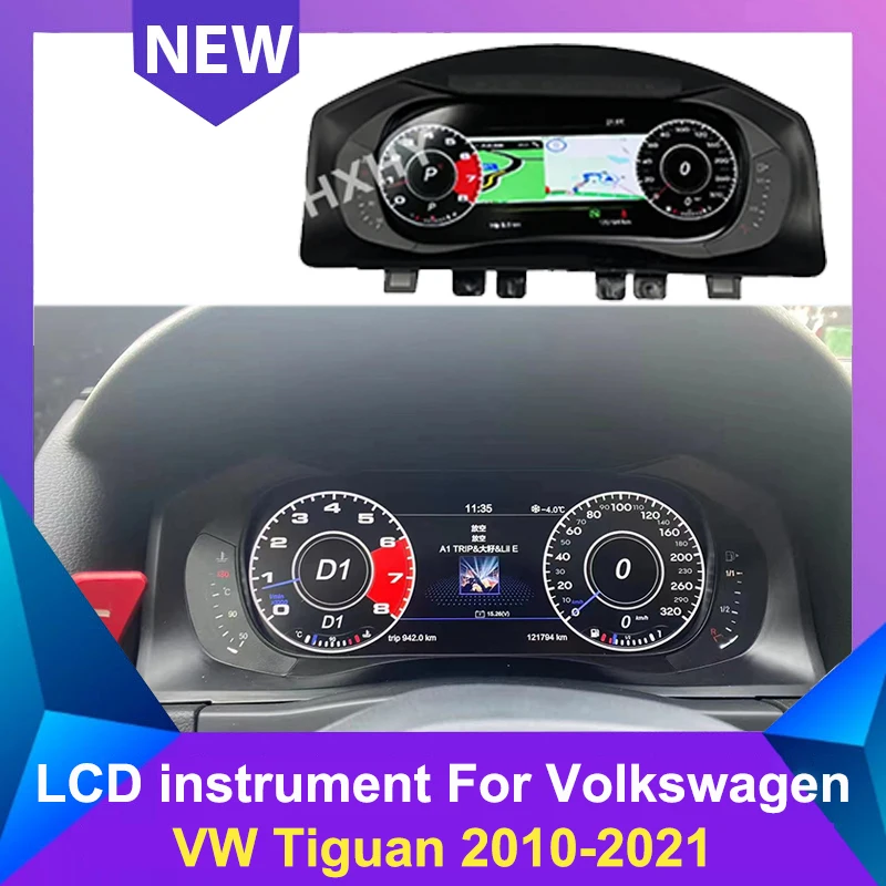 

2024 Latest Car LCD Digital Dashboard Panel For Volkswagen Tiguan 2010-2021 Instrument Cluster Speedometer Cockpit