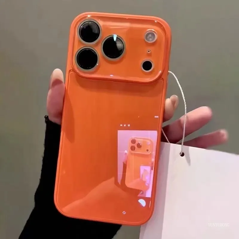 

Luxury Ice-Tempered Glass Camera Case for IPhone 17 16 15 14 13 12 11 Pro Max Plating Candy Armor Shockproof Glossy Hard Cover