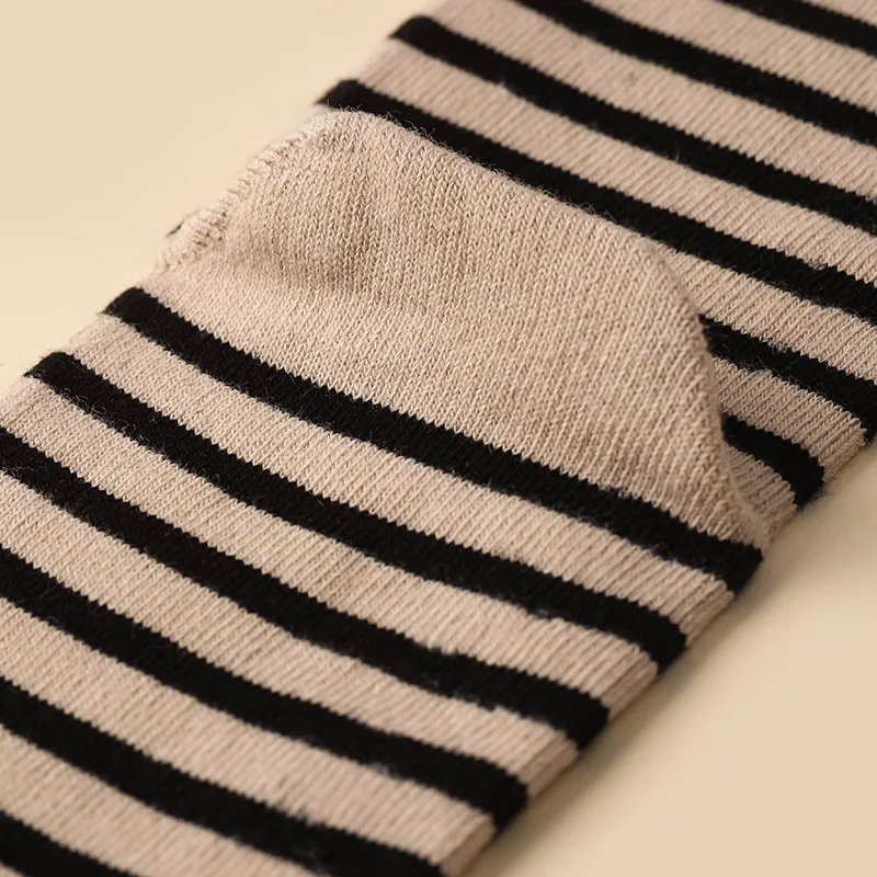2025 New 5 Fingers Socks for Women Ladies Girls Cotton Sweat Absorbing Warm Sock Harajuku Fashion Striped Crew Socks with Toes