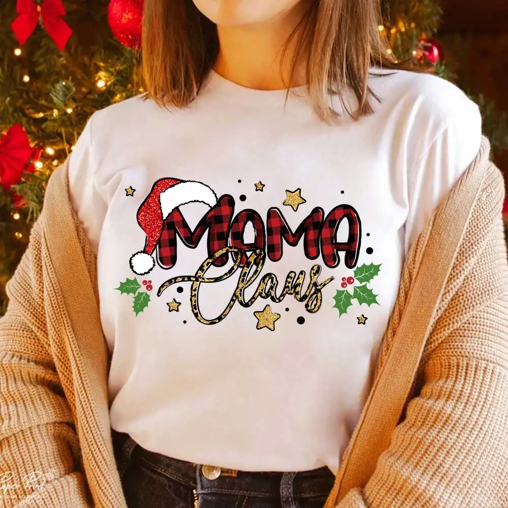 New Christmas Family Iron-on Transfer For Clothing DIY A-Level Washable T-shirt Thermal Stickers Christmas Mama Patches Applique