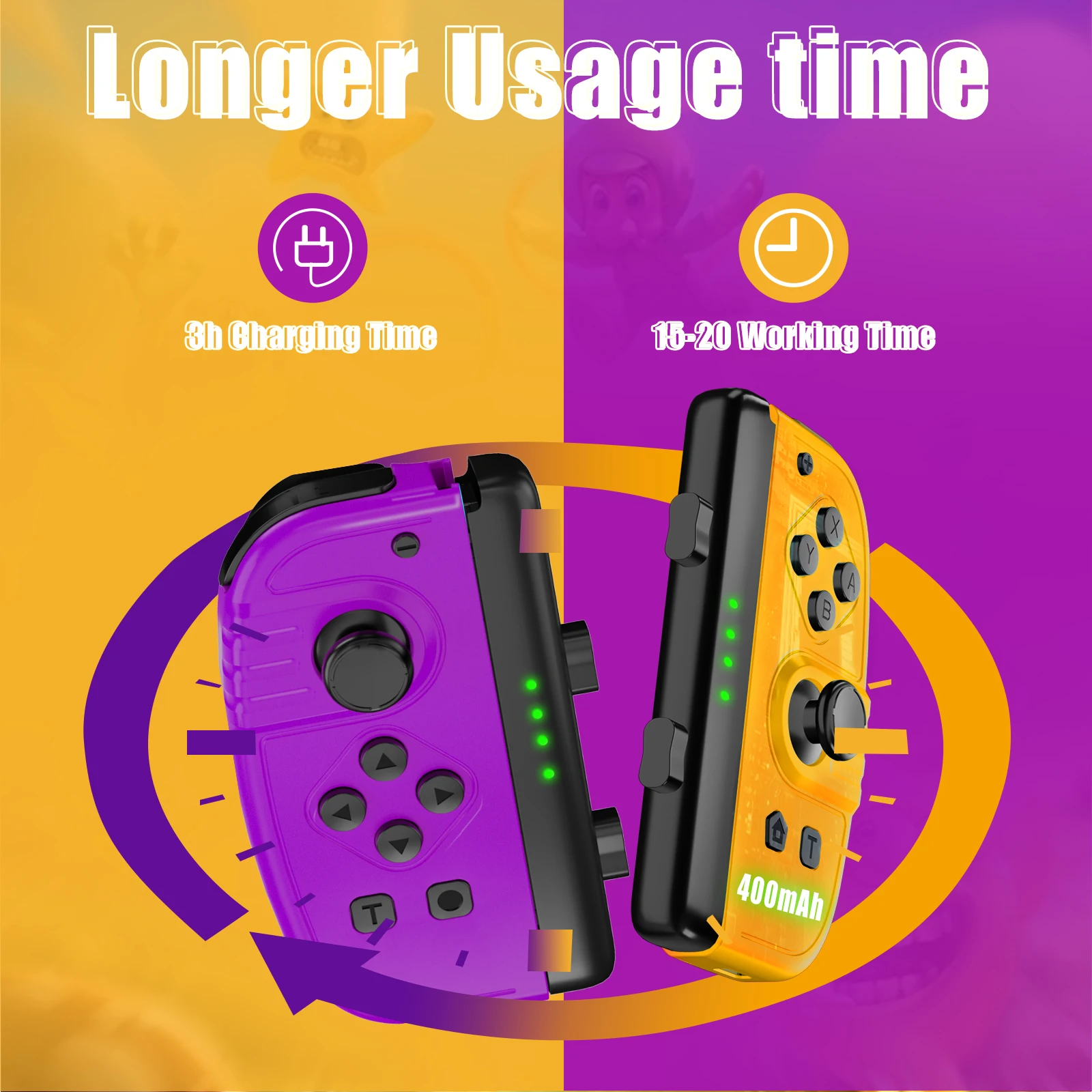 Joypad para Nintendo Switch Joy, izquierdo y derecho mando inalámbrico, Control de movimiento para Joy pad