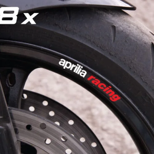 8 X Aprilia 레이싱 오토바이 스티커 휠 데칼 림 적층 Rs Rsv Tuono 액세서리 Moto