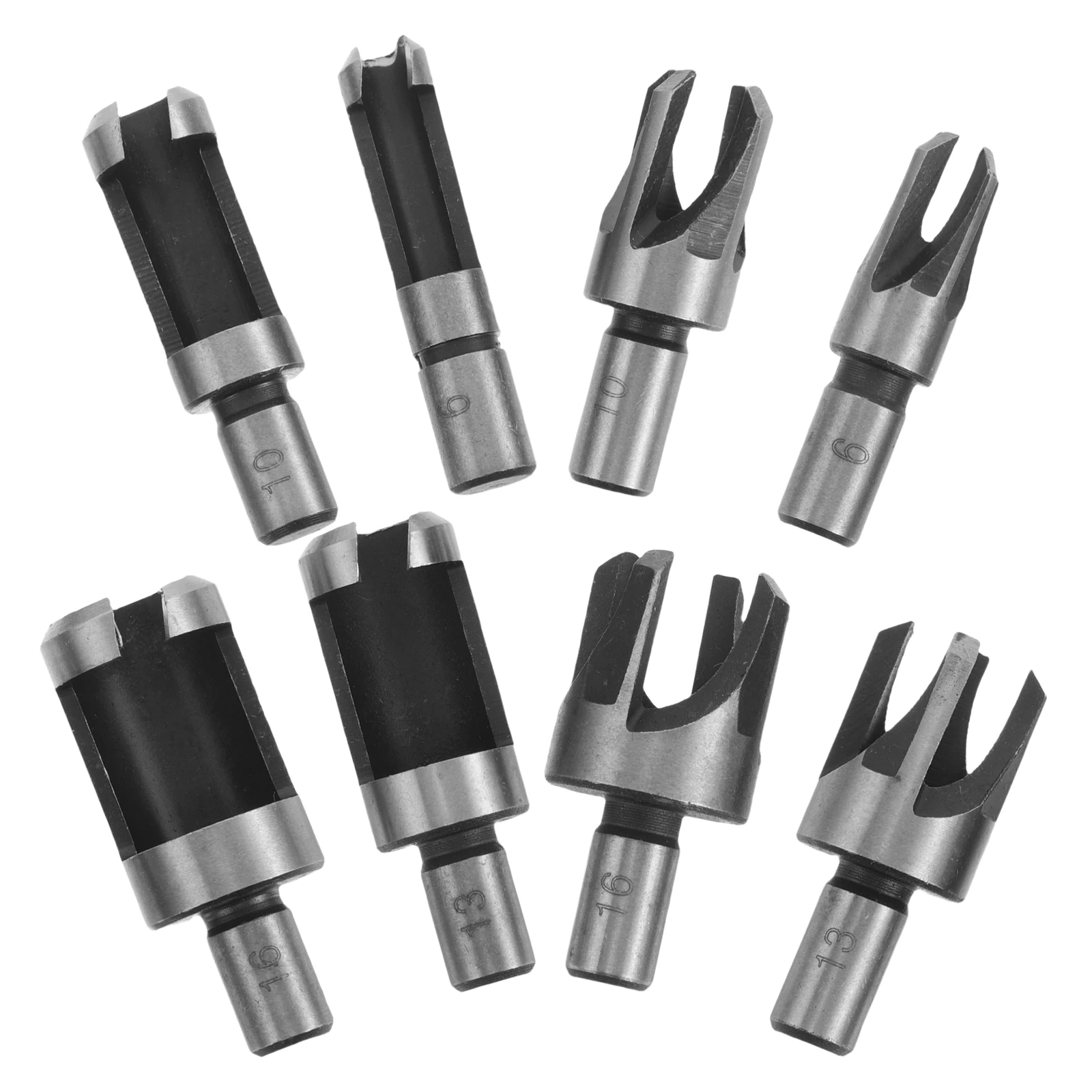

8Pcs Wood Plug Drill Bit Set Multi-Size Metal Drill Bits for Wood Cutting Countersink Holes in Carpentry and DIY Repairs